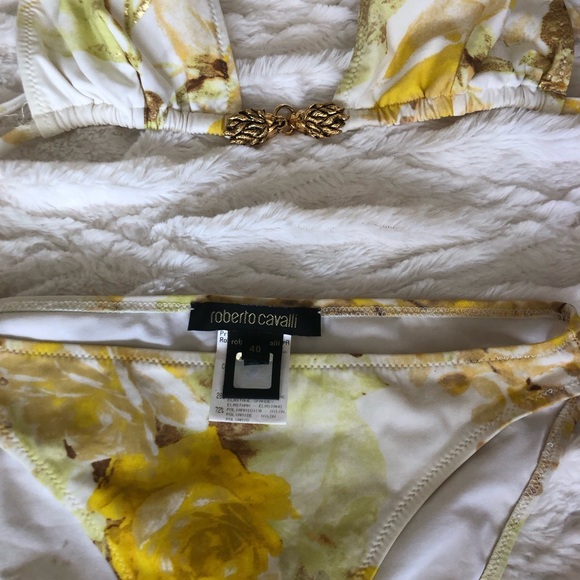 Roberto Cavalli Yellow and White Bikini/Cover Set - Picture 5 of 7